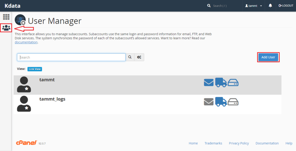 [cPanel] Hướng dẫn sử dụng User Manager – Knowledge Base