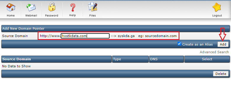Hướng dẫn sử dụng Domain Pointers trên DirectAdmin – Knowledge Base