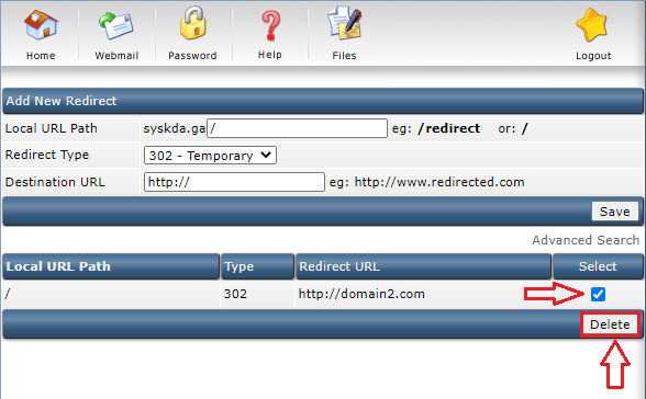 Hướng dẫn cấu hình Site Redirection trên DirectAdmin – Knowledge Base