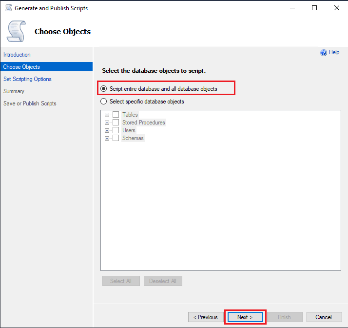 Hướng dẫn backup database bằng Generate Scripts – Knowledge Base